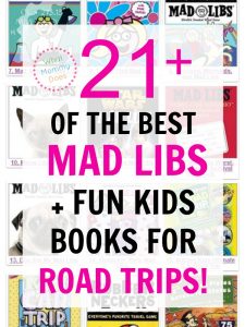 Our road trips go SO MUCH smoother with the kids when we I have fun stuff for them to do! These mad libs + other awesome books are perfect car ride activities. We love to take a few so the kids always have things to do in the car. | long road trip ideas for kids, family road trip planning
