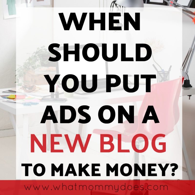 Do you know when you should ads on your blog? This post explains when + how.