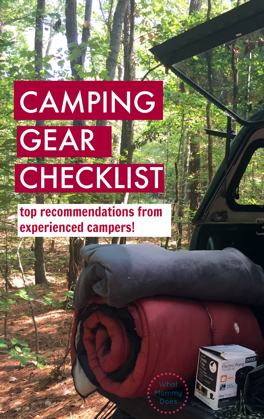 If you're going on a family camping trip anytime soon, make sure you READ THIS FIRST! I wish someone had told me to bring these must-have things the first time I went camping. It's a checklist of the smack-you-on-the-forehead things you need to know to pack!! | family camping ideas, tent camping gear checklist.