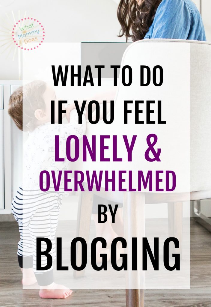 Loneliness & overwhelm in blogging is very REAL! This isn't something many bloggers talk about, but it's the #1 thing that kills most blogs. Working from home is HARD especially when you have no support. There are things you can do to stop feeling this way....