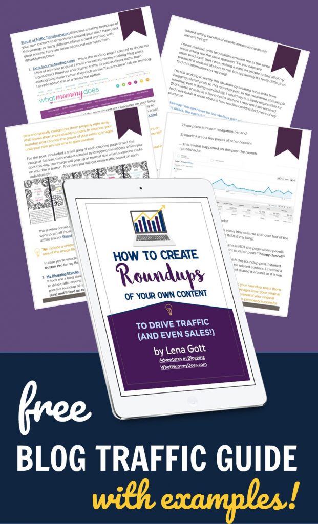 I wish I had this guide when I first started blogging! Lena takes you behind the scenes of her six figure blog to show you exactly how she easily increases her blog traffic using blog posts she already has! If you do this, you'll be able to grow your blog traffic with less effort. With more traffic, you can make more money. | awesome tips from Pinterest, how to get website visitors, ideas to boost your blog #bloggingtips