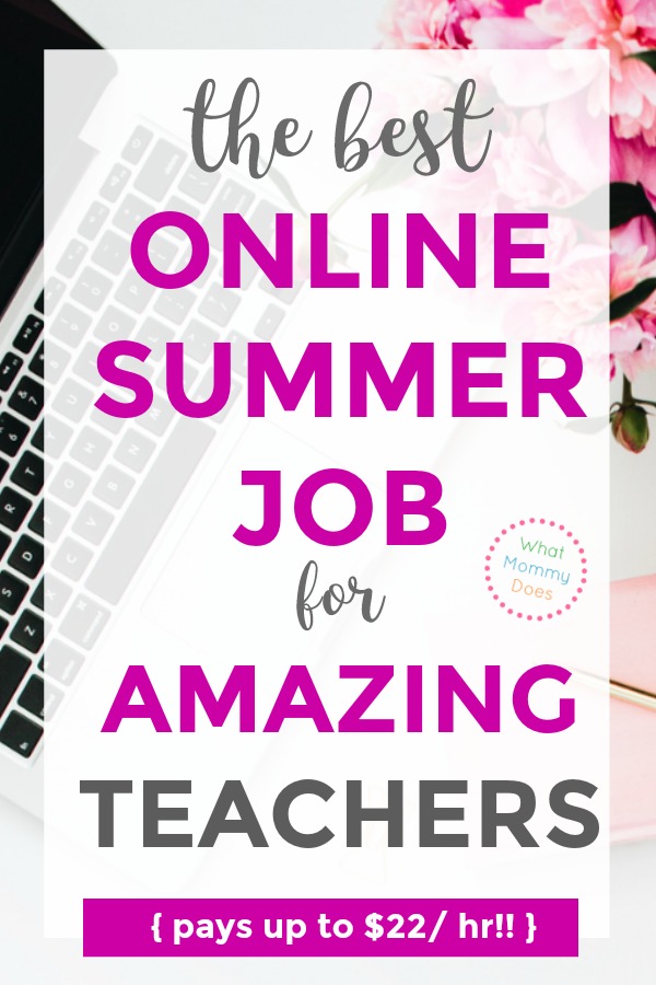 I've been looking for a high paying virtual teaching job like this! This is the BEST online job in the summertime for teachers that I've found! This one pays really well considering it's flexible and you can do the work from home. Several of my teacher friends teach online with this company over the summer for extra money. Apply right now to see if you are a good fit! | great money making ideas for teachers, part time teaching ideas