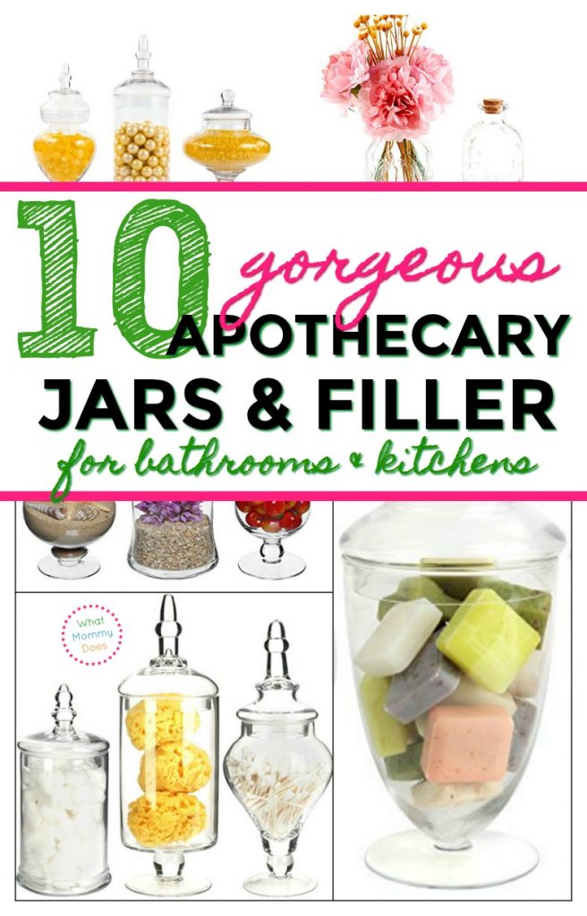 Look no futher for GORGEOUS APOTHECARY JARS! Here are the types of jars you can get + a good list of apothecary jar filler ideas for your kitchen counter and bathroom. 