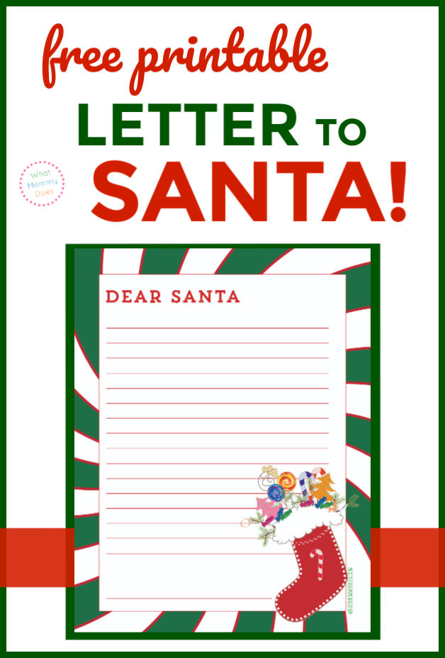 Dear Santa Template Kindergarten Letter