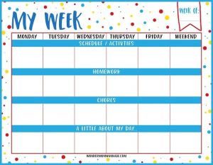 Free Printable Weekly Planner - What Mommy Does