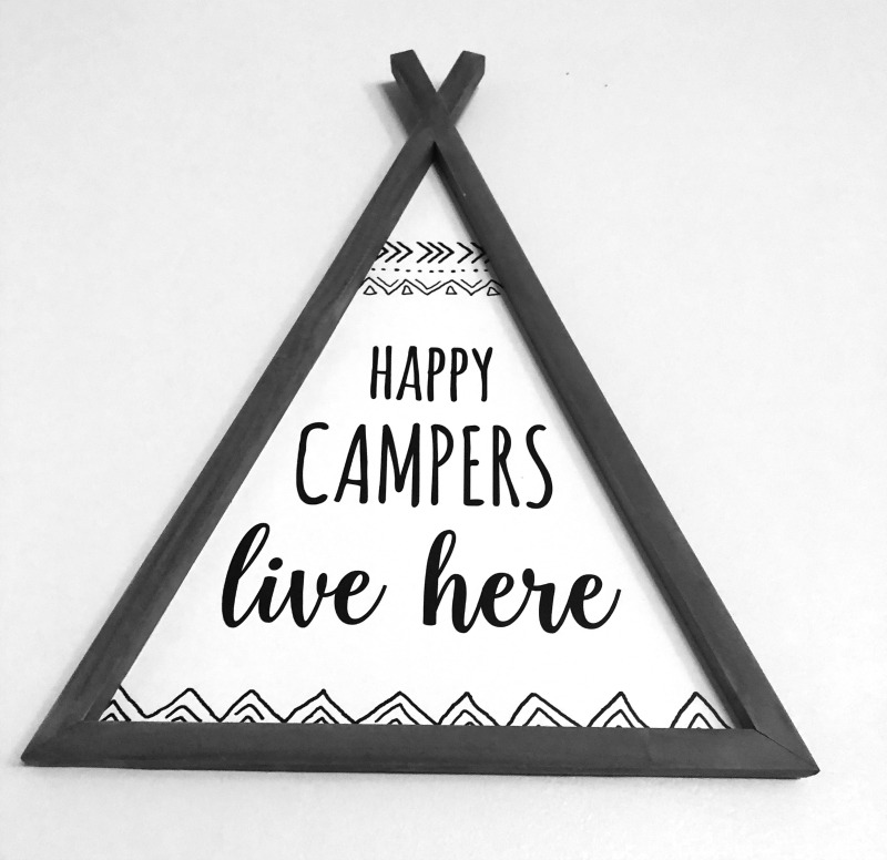 Cute Camping Sign - DIY Rustic Wall Art for Sale 