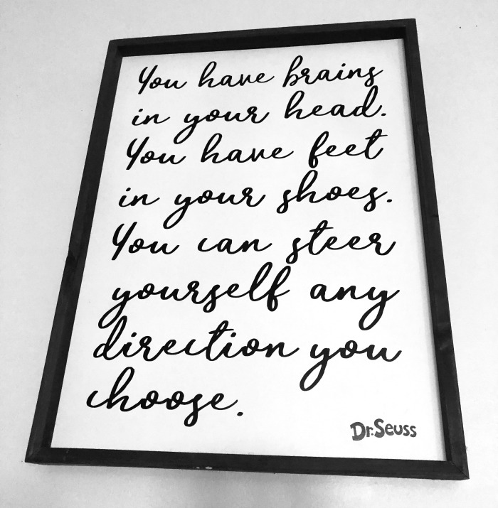 Dr. Suess Saying on Wooden Sign - adorable inspirational artwork for a classroom!