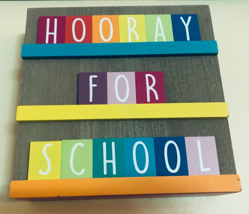 Hooray for School Wall Art - Super Cute Teacher Gift or Elementary School Classroom Artwork | DIY Project