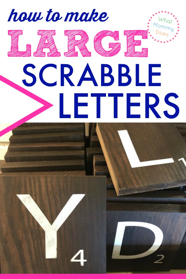 How to Make Huge Scrabble Tiles {with letters & numbers} - What Mommy Does