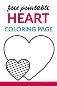 3 Easy Heart Coloring Pages for Kids {Stripe Patterns!} - What Mommy Does