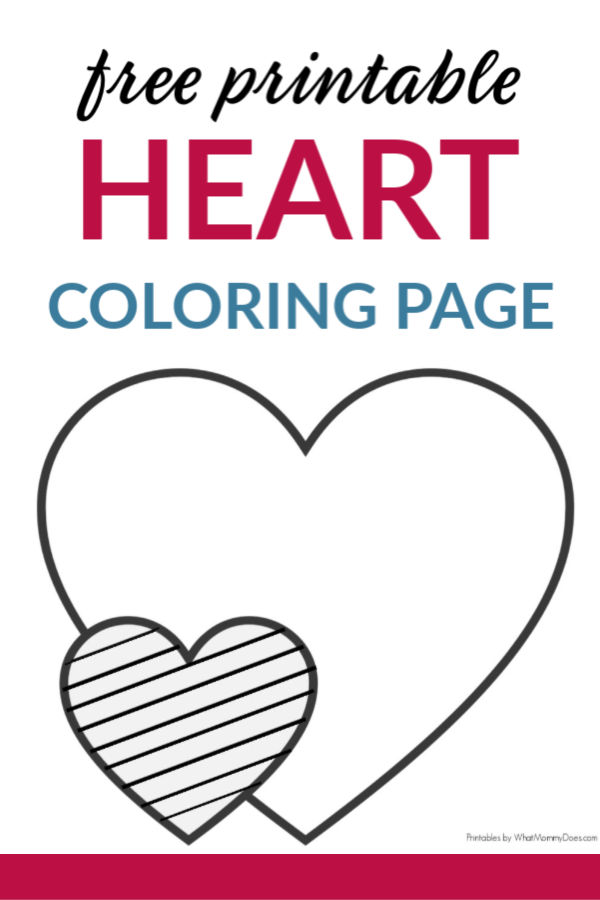 3 Easy Heart Coloring Pages for Kids Stripe Patterns! - What Mommy Does