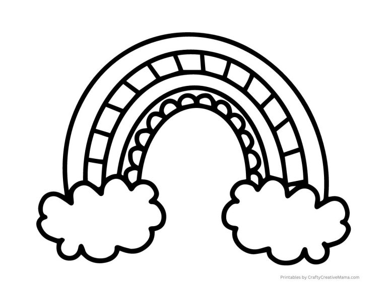 Free Printable Rainbow Coloring Pages 🌈 - What Mommy Does
