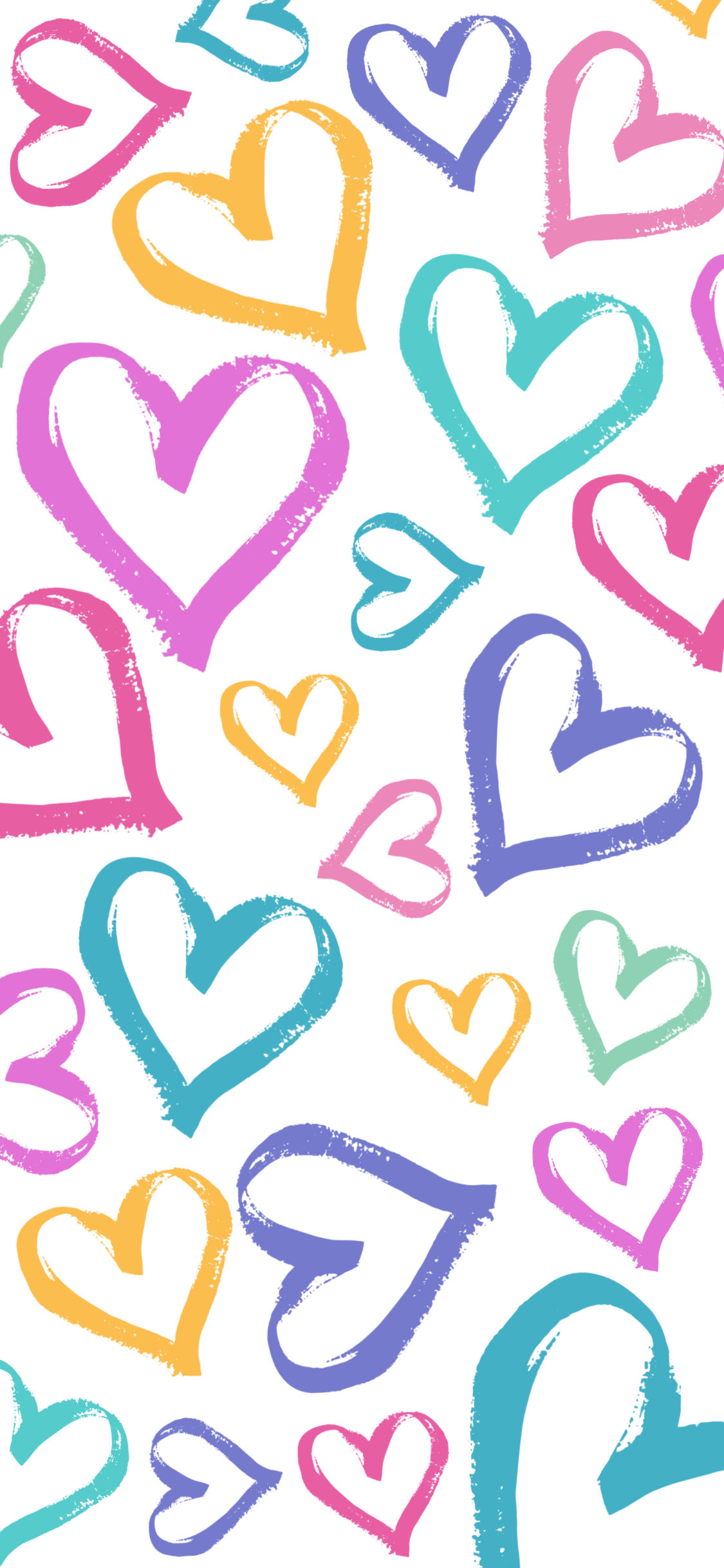 Heart Pattern Wallpaper Background for iPhone {Pastel ...