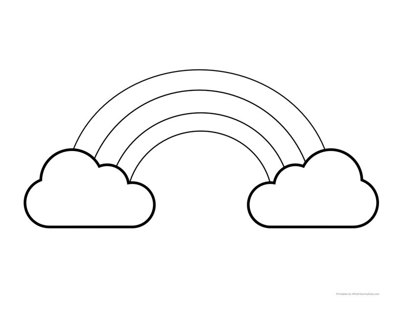 extra large printable rainbow with a few lines