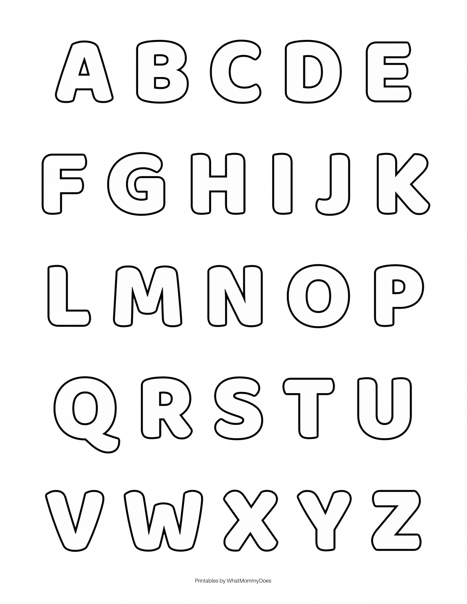 Free Alphabet Printables – Letters, Worksheets, Stencils & ABC Flash ...
