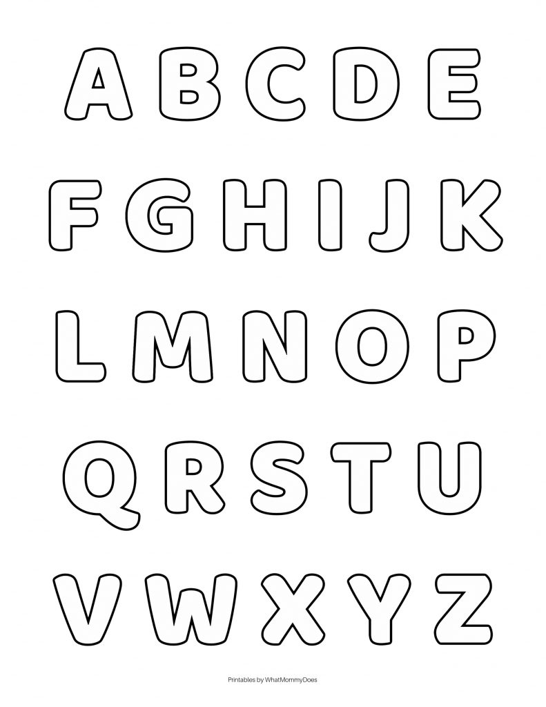Letters alphabet the printable of Free Printable