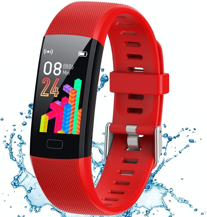 red banded fit bit style watch for kids. 