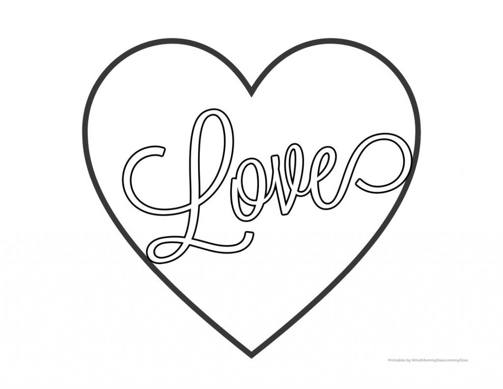 Free Printable Love Coloring Pages for Kids and Adults