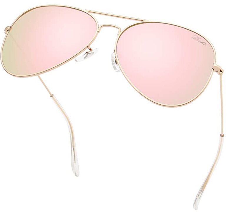 pink aviator sunglasses for women
