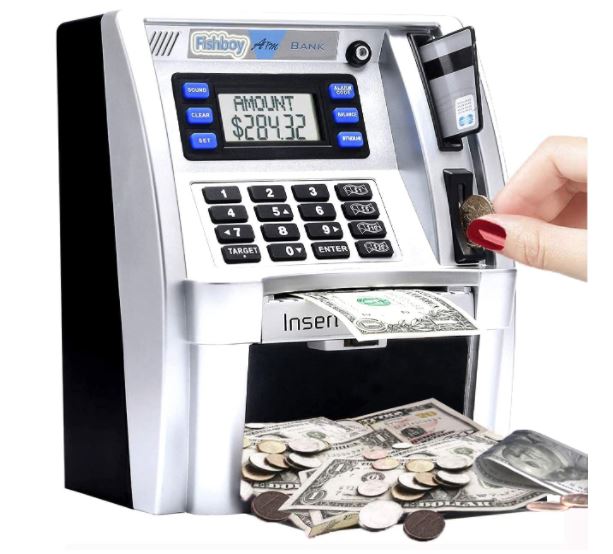 youth ATM machine with debit card. 
