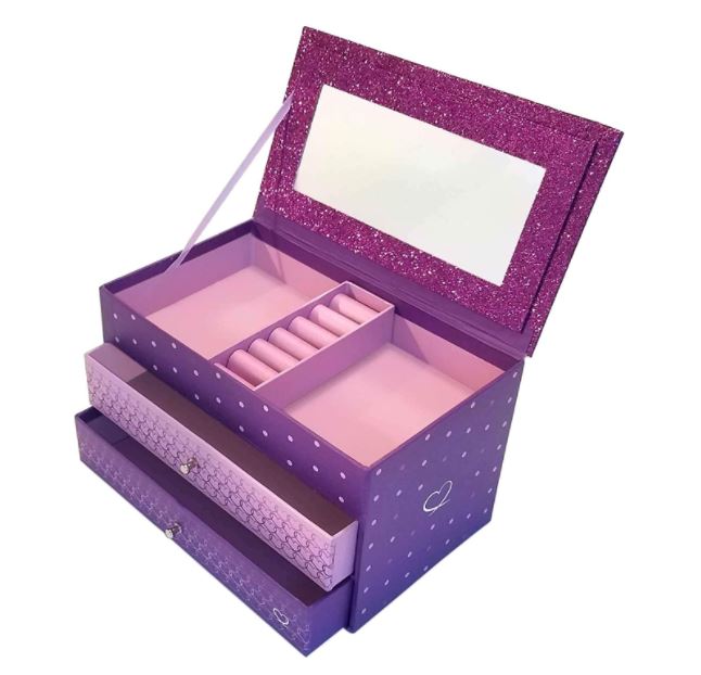 little girl's purple jewelry box
