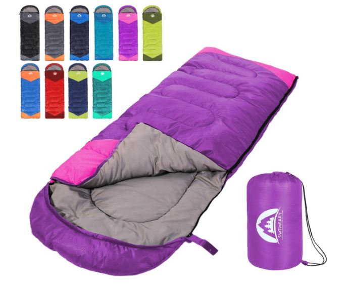 purple lightweight kid's sleeping bag