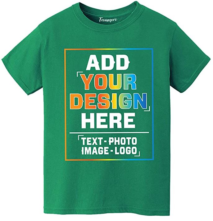 customizable t-shirt for a family event in green