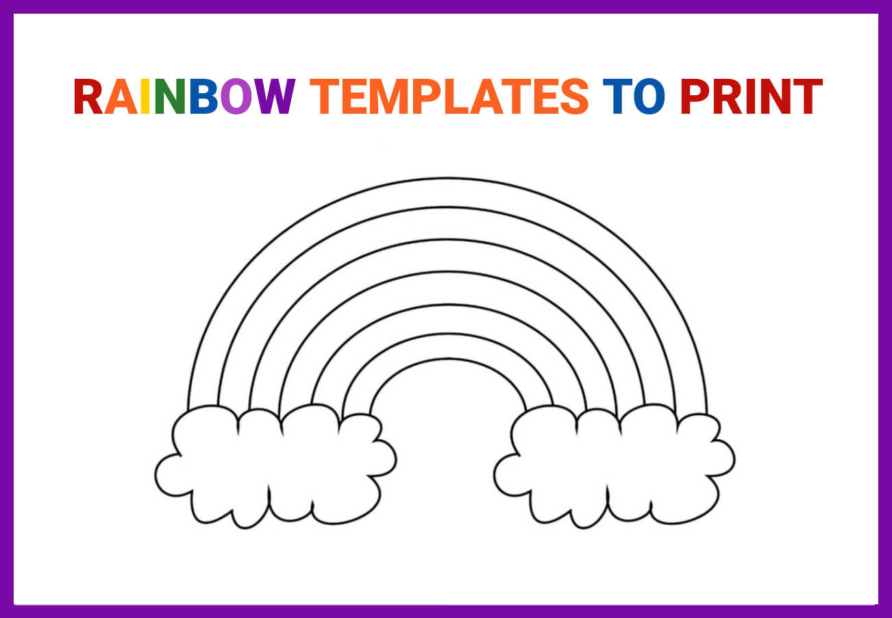 Free Printable Large Rainbow Template Pdf