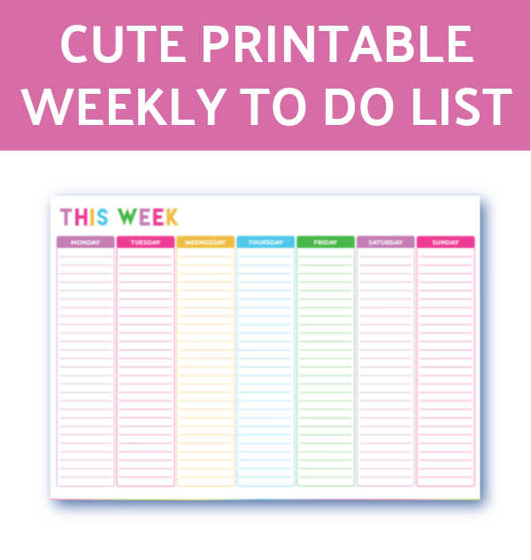 Weekly To Do List Printable Pdf Free