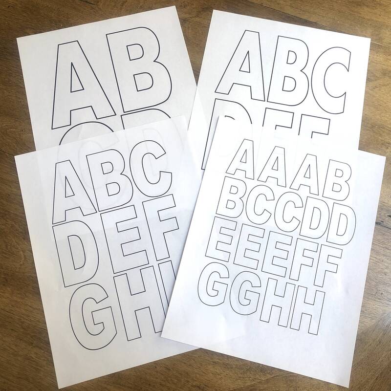 Printable letters of the alphabet