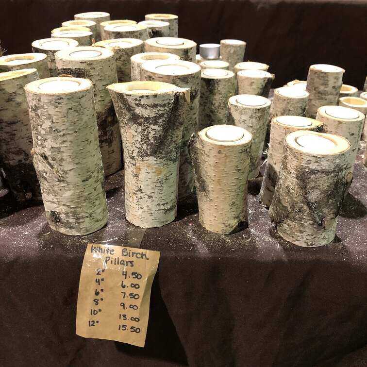 andle holders made from branches
