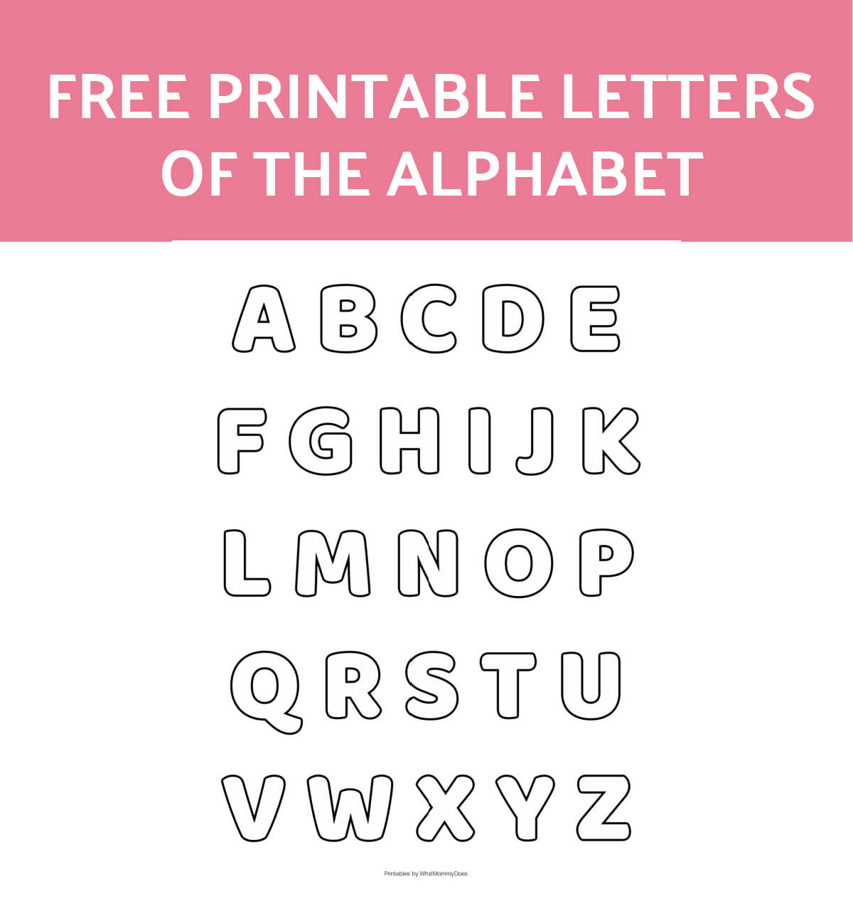 free alphabet printables letters worksheets stencils abc flash cards what mommy does