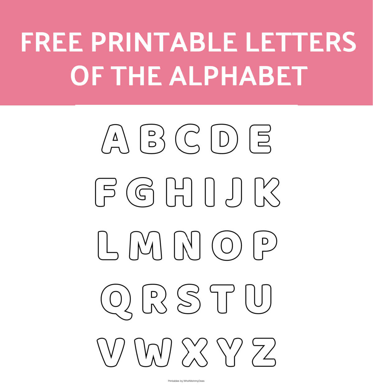 FREE! - Alphabet à imprimer PDF