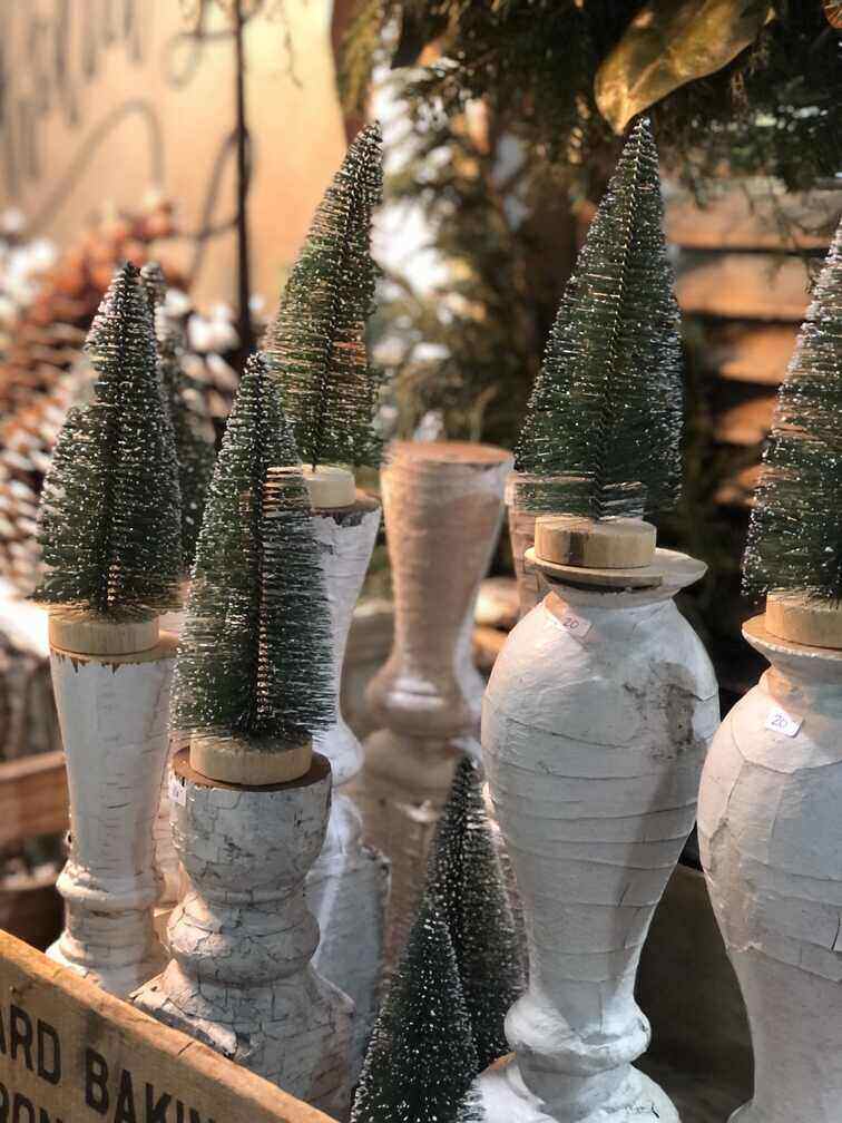 old table legs turned into decorations for christmas
