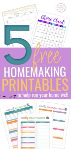 5 Free Stay at Home Mom Printables {Cleaning, Meal Planning &amp; More ...