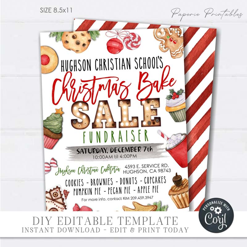 Upscale bake sale flyer