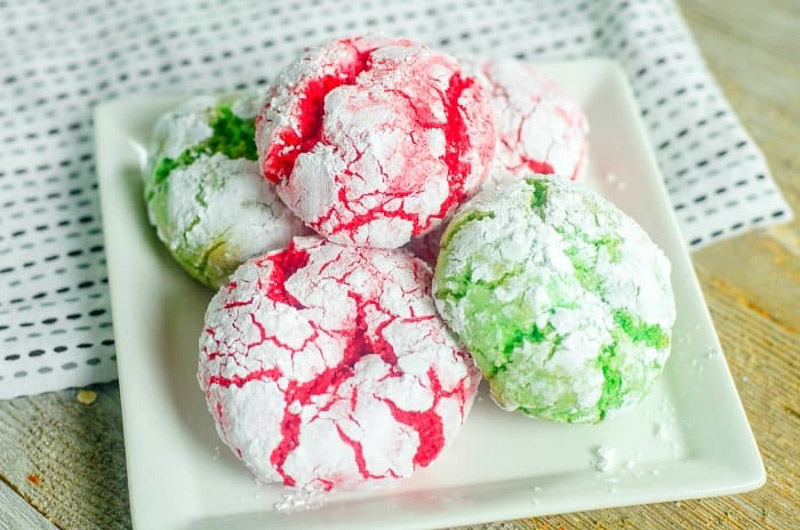 holiday crack cookies stacked on a plate