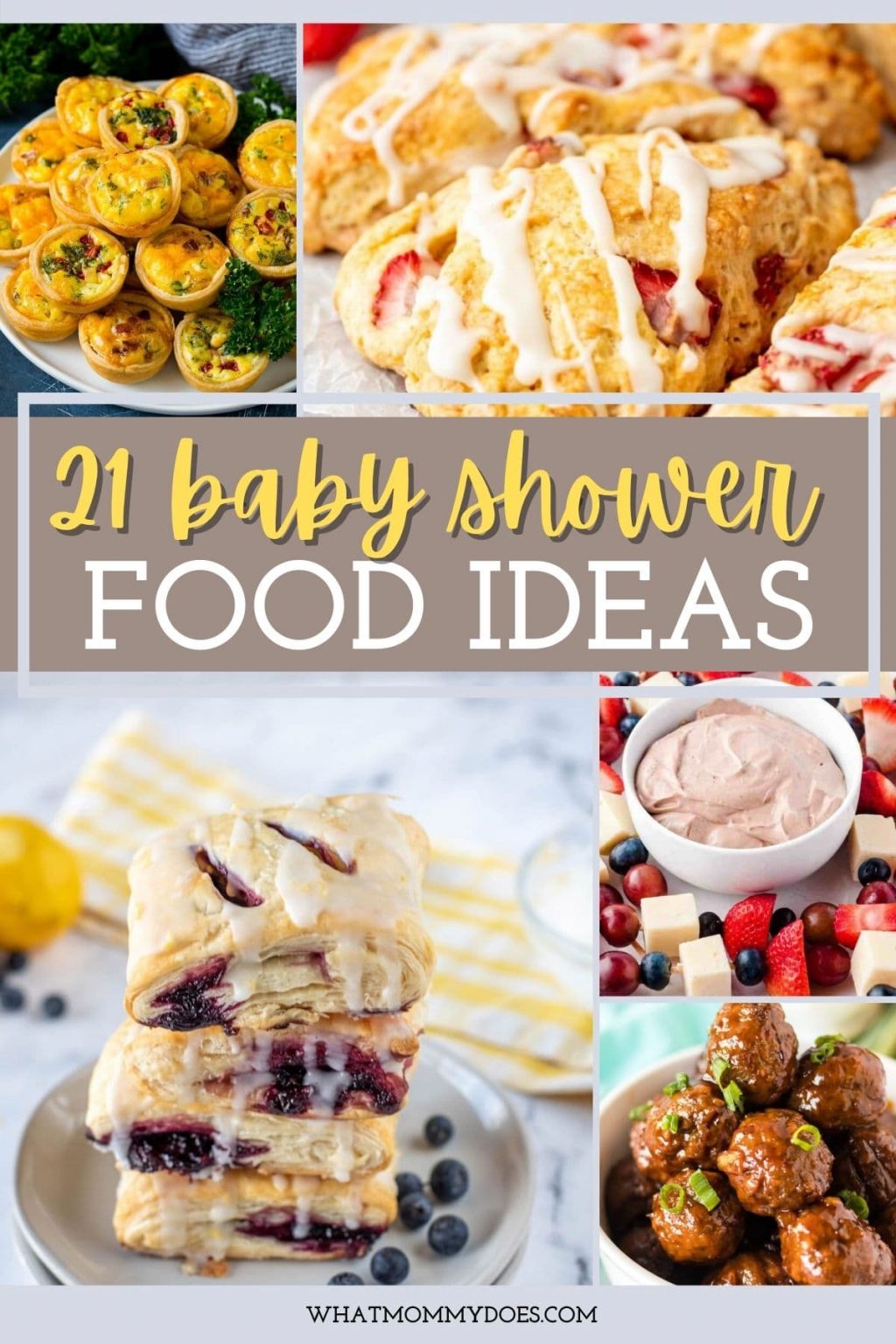 21 Baby Shower Food Ideas Brunch and Lunch! - What Mommy Does