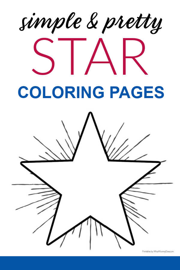 star coloring pages for toddlers