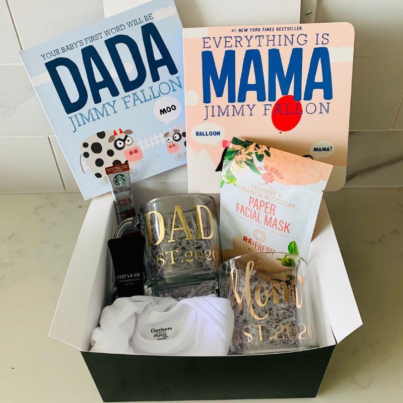 what to bring a new mom: new mom essentials gift basket - see kate sew