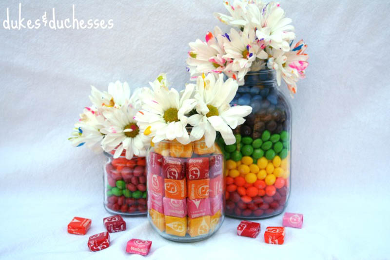 rainbow inspired candy mason jar gift ideas 
