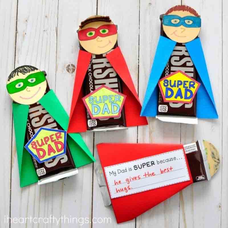 superhero candy bar craft for father's day gift ideas 