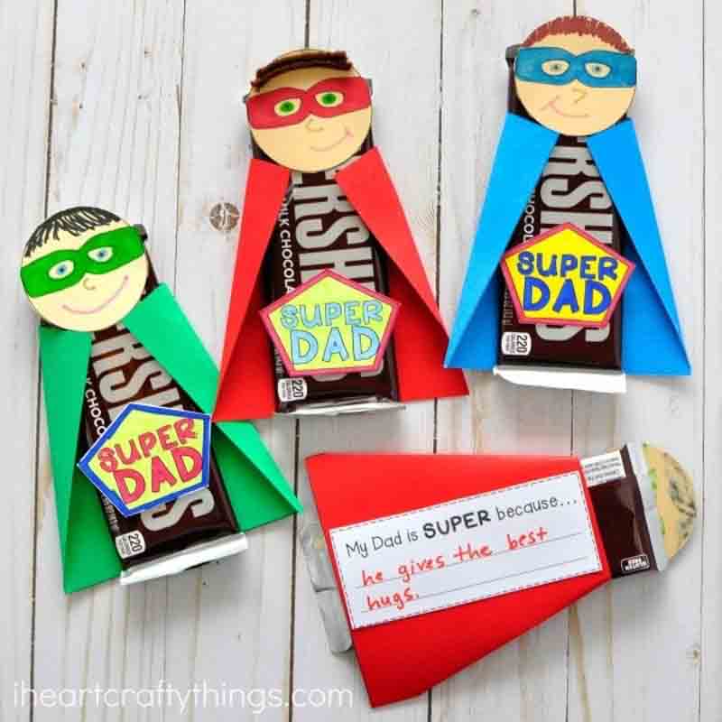 superhero candy bar craft for father's day gift ideas