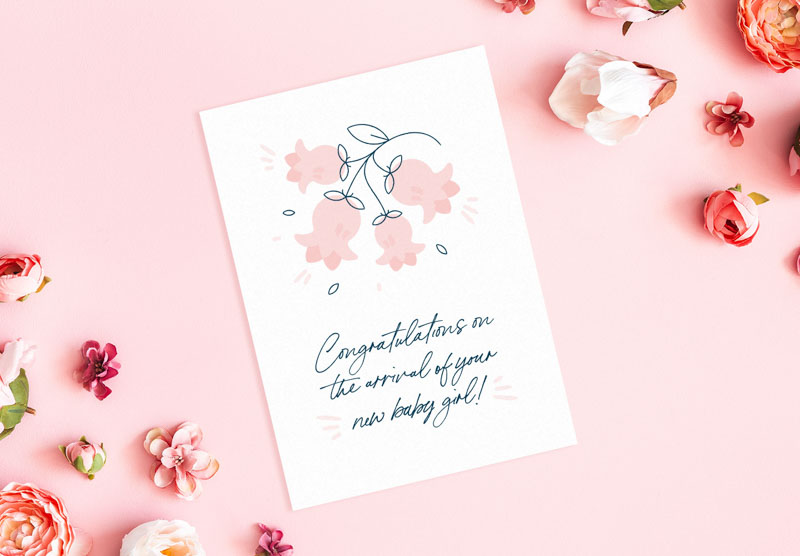New Baby Congratulations Pretty Cards to Send + Cute Message to Write