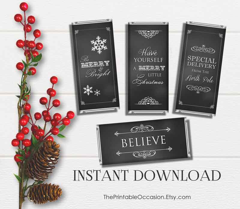 printable gift wraps for full sized candy bars