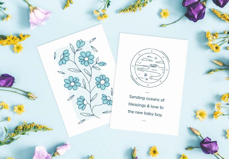 printable baby boy congratulations with ocean theme