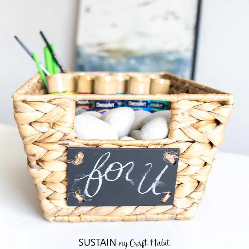 DIY rocking painting present for friends or family