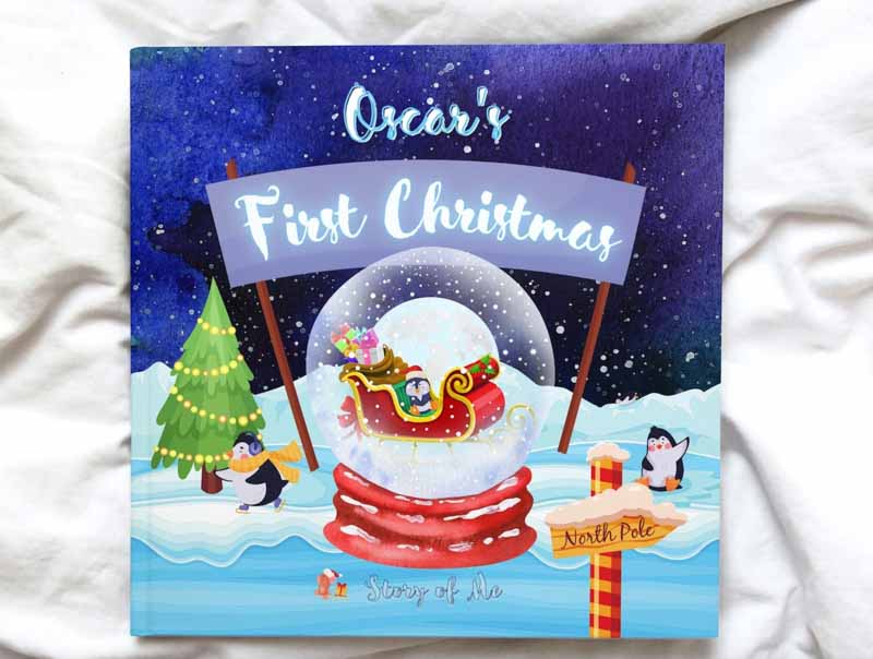 baby's first christmas customizable book