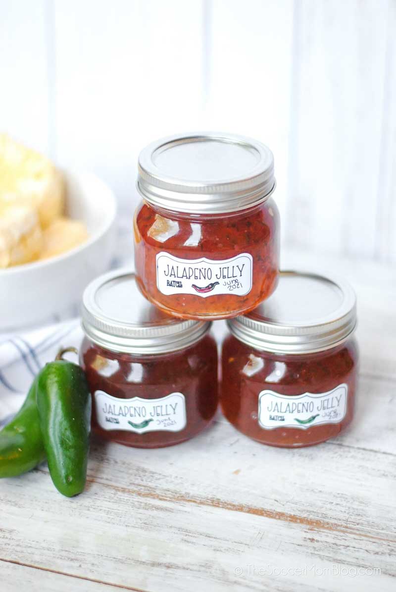 jarred pepper jelly for edible gift exchange theme