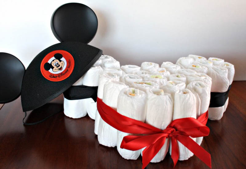 Mickey Mouse inspired diaper gift ideas